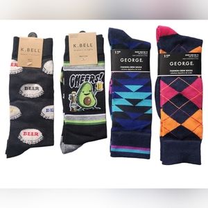 4 Pair Crew Socks